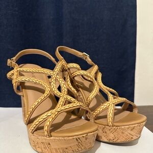 Sun Stone Cork Platform Sandals